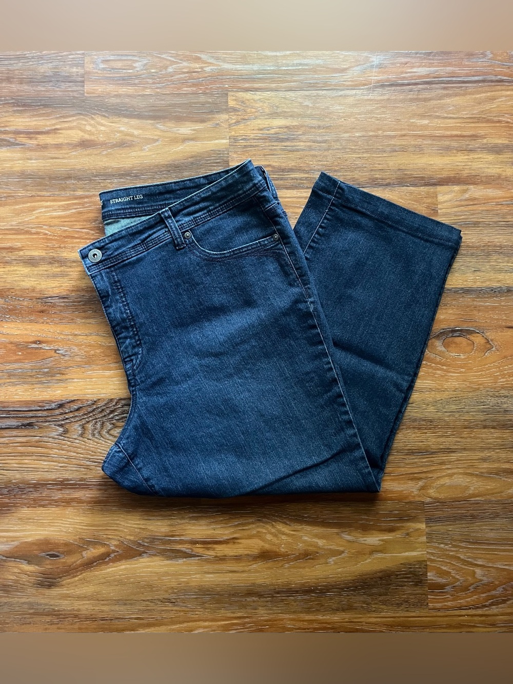 Style & Co. Plus Size Dark Wash Straight Leg Jeans - Size 20WP